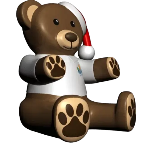 Urso Inflável 3D Mídias Layout Prévio