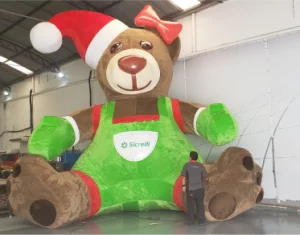 Mascote Inflável de Pelúcia com logotipo Sincred